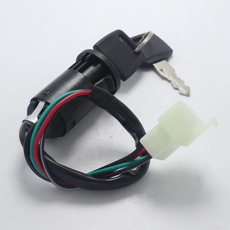 Motorcycle Electric Door Lock 4 Male Plug Ignition Key Switch For 50cc 110cc 125cc 150cc 250cc ATV QUAD Dirt Bike Accessories