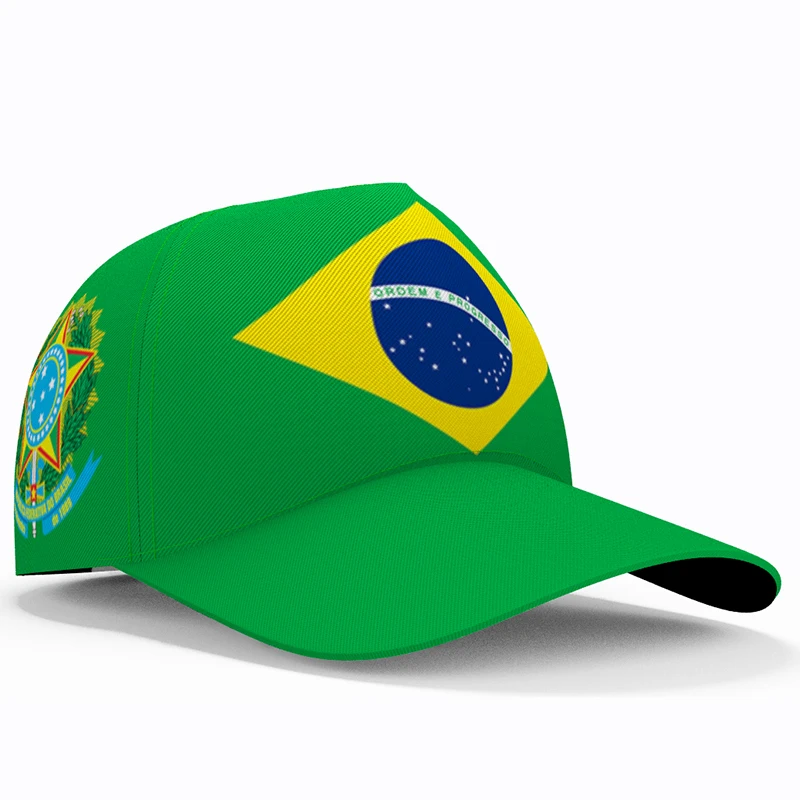 Brazil Baseball Cap Free 3d Custom Made Name Number Team Logo Br Diy Hat Bra Country Travel Portugal Nation Brasil Flag Headgear