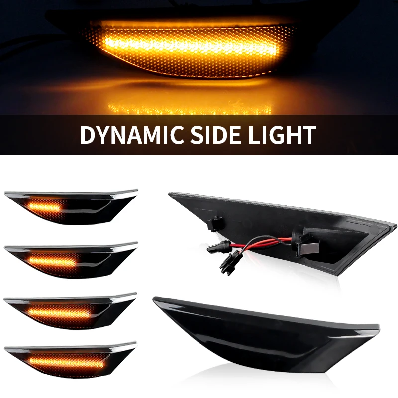 

2 шт. динамический желтый светодиодный боковой маркер поворотный сигнал последовательный указатель поворосветильник Porsche 991 911 982 981 Boxster Cayman 718 Canbus