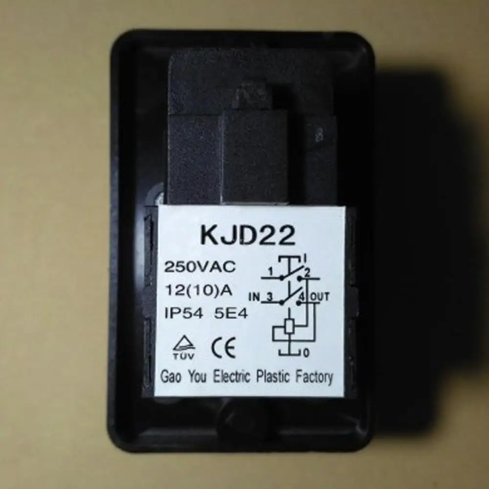 KJD22 4 Chân 6 Chân Điện Từ Công Nghiệp Công Tắc Dừng Khẩn Cấp Nút Nhấn Công Tắc Tắt Xe Đẩy Công Tắc AC 250V 12(10) một