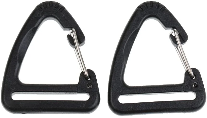 1''Plastic หัวเข็มขัด Hook ปีนเขา Carabiner แขวนพวงกุญแจ Link สายรัดกระเป๋าเป้สะพายหลัง25มม.