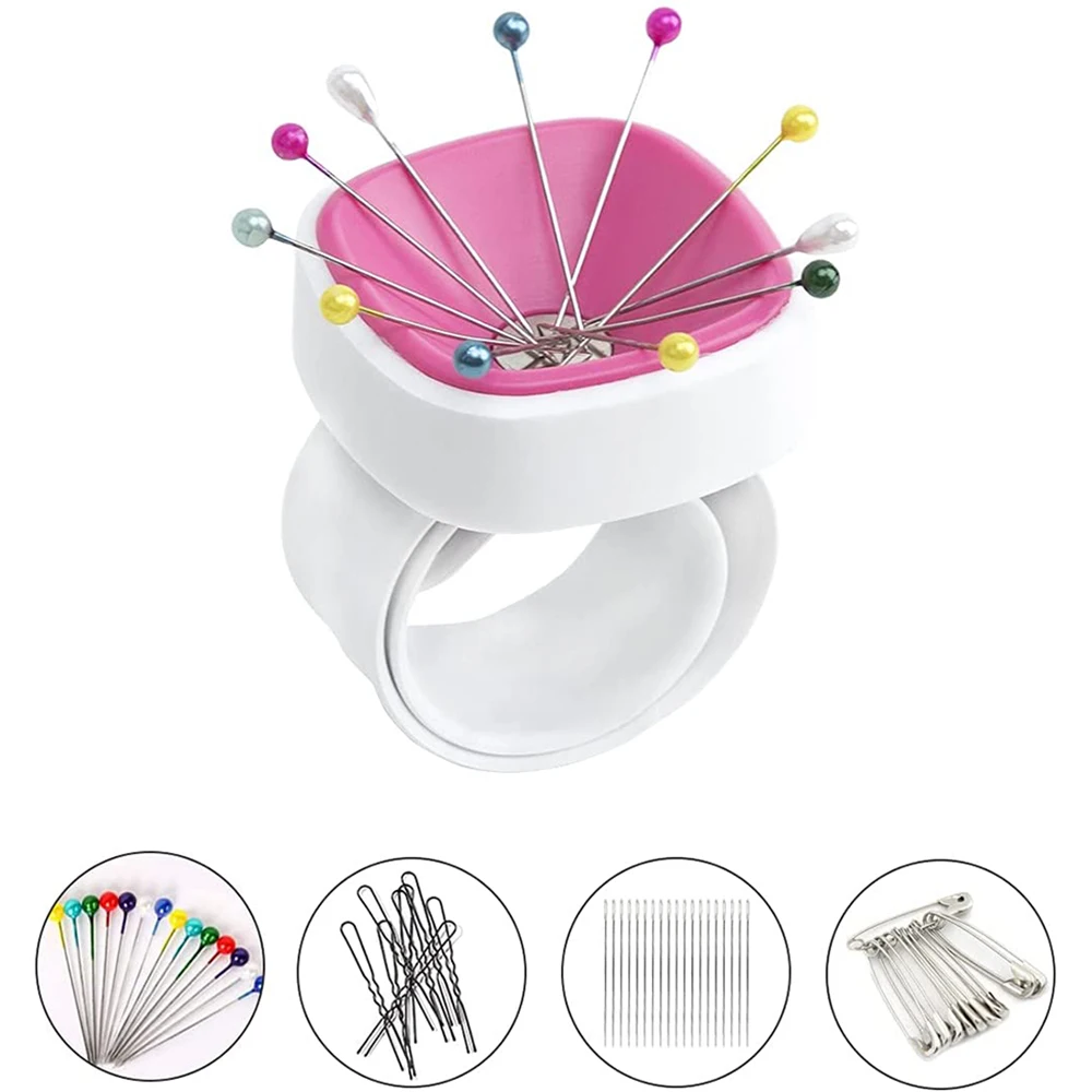 1Pc Magnetic Wrist Pin Cushion Sewing Pins Holder Needle Storage Wristband Pincushions for Knitting Sewing Needlework Supplies