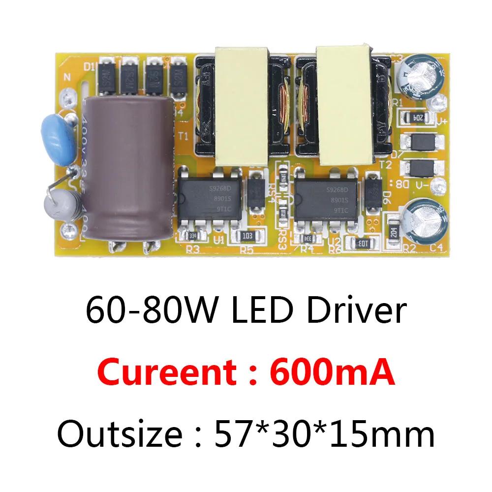 Imagem -05 - Transformador de Luz Atual Constante Adaptador de Energia para Lâmpada Led Faça Você Mesmo Driver 8w 18w 25w 36w 50w 300ma 60w 80w 600ma Ac175265v