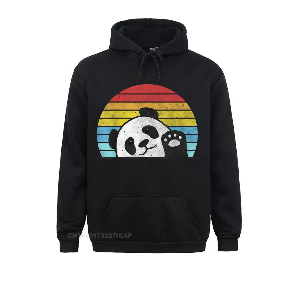 

Retro Panda Cute Panda Bear Vintage Zookeeper Zoo Family Fan Sweatshirts Holiday Hoodies Printed Hooded Pullover For Women