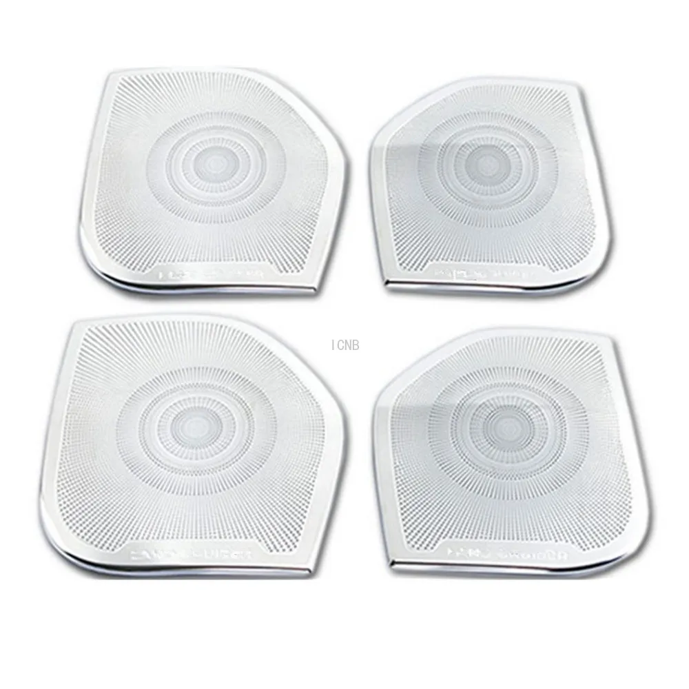 4PCS/set Car Door Speaker Cover Trim for Toyota Land Cruiser 200 LC200 Fj200 2010 2011 2012 2013 2014 2015 2016 2017 2018