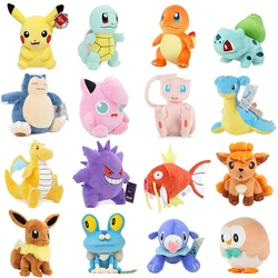 Kawaii Anime Plush Pikachu Pokemon Evee Bulbasaur Squirtle Lapras Stuffed And Plush Animals Cartoon Gift For Children Toys