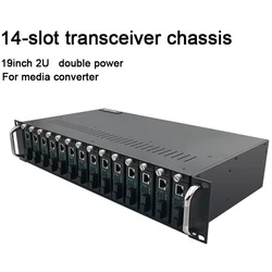 14-slot transceiver frame 1.25G SC/PC EPON optical interface ftth optical module 19inch 2U fibre optique Media Converter Rack