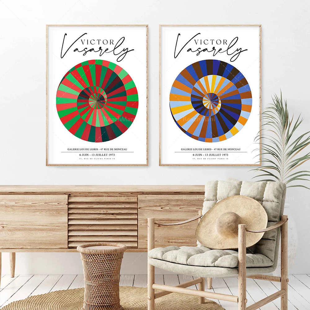Victor Vasarely prints, Op Art exhibition prints, Victor Vasarely abstract geometric optical art posters
