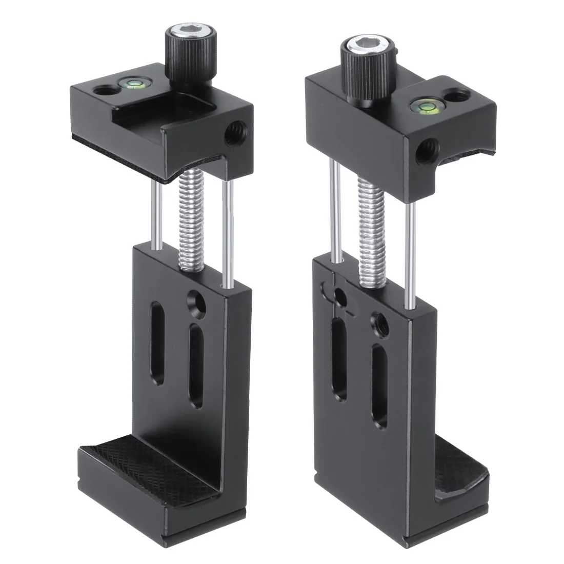 Klip Braket Dudukan Ponsel Pintar untuk Mikrofon Senter Kamera GoPro dengan Dudukan Sepatu Dingin Level Spirit 1/4 3/8 Klem Tripod Ponsel