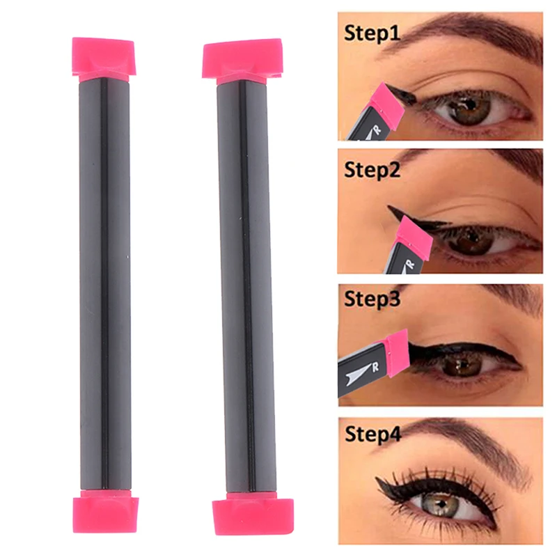 2 Size Stamps Eyeliner Tool Makeup Brush New Wing Style Cat Eye Women Cosmetic Beauty Tool