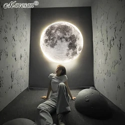 Moon LED Wall Light For Bedroom Kid's Room Foyer Living Room Coffee Bar Aisle Hallway Gallery Studyroom Loft Indoor Home Lights