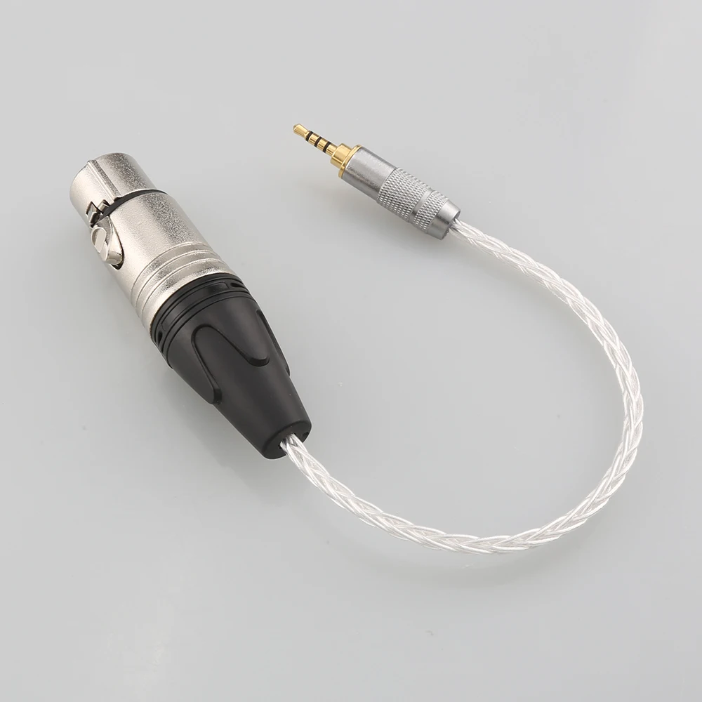 Audiocrast Silver Plated 2.5 to XLR Cable 2.5mm TRRS Balanced Male to 4pin XLR Balanced Female Audio Adapter Cable