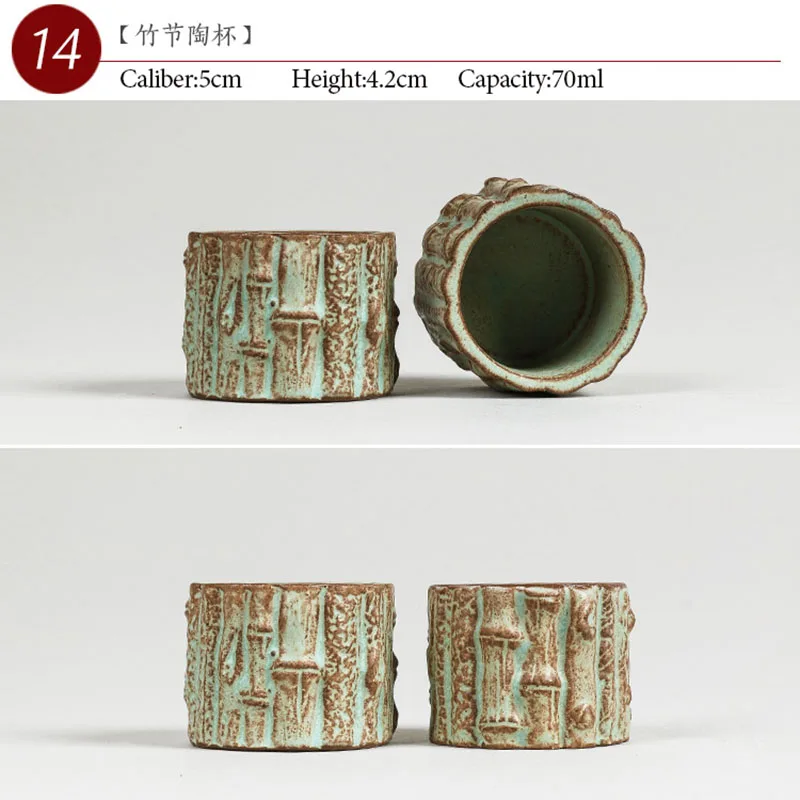 NO.014 Chinese high quality Ceramic tea cup 70ml Kung fu tea set porcelain Japanese Style Handmade painted teacup Small tea bowl