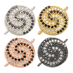 ZHUKOU 13x17mm Lollipop Crystal charms Connector for Women Necklace Bracelet Jewelry Accessories making findings model: VS405