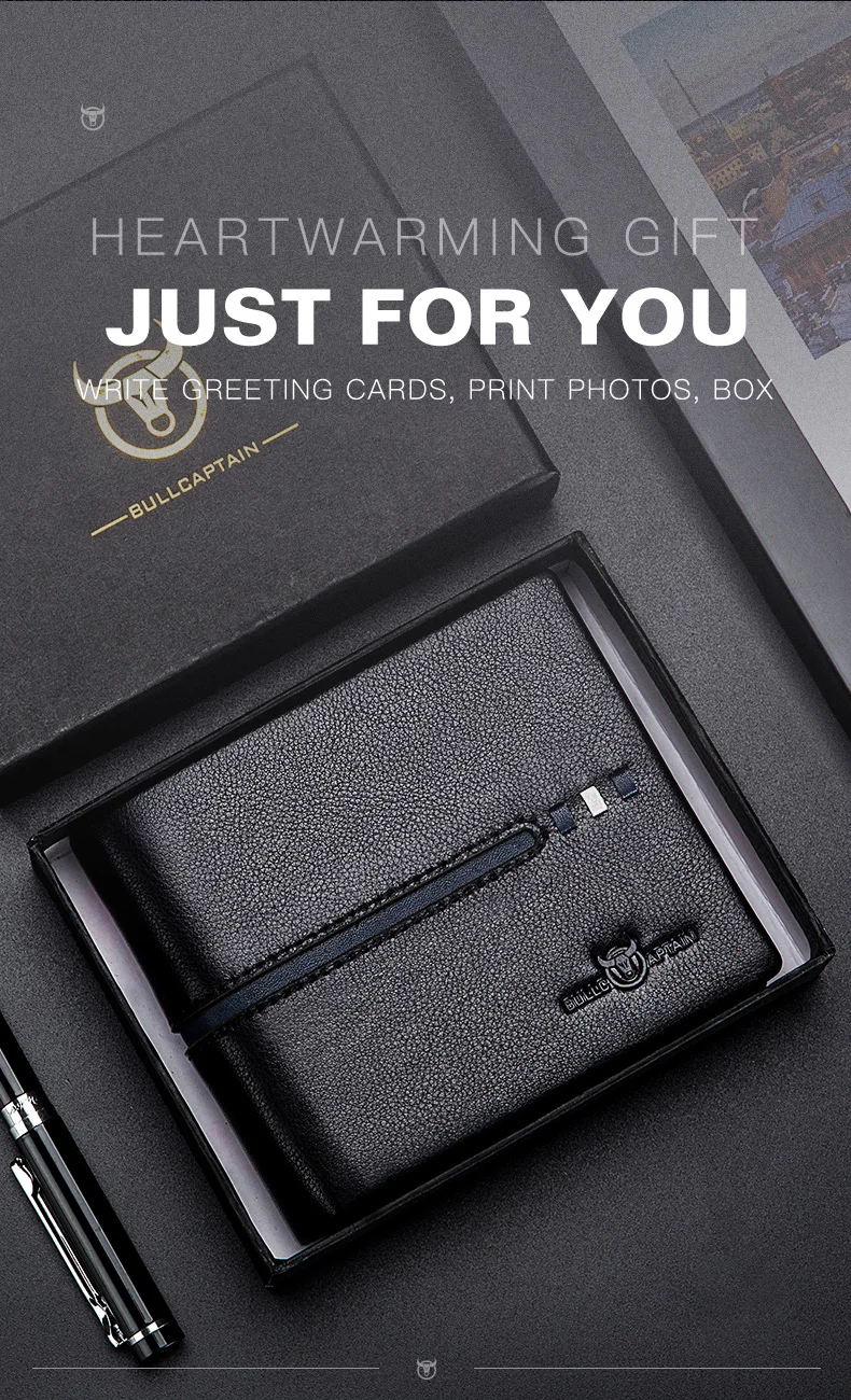 BULLCAPTAIN Echtes Leder Brieftasche Männlichen Marke Designer Business Brieftasche Multi-funktion Lagerung Geldbörse Rfid Karte Paket Brieftasche Männer – Detail 5