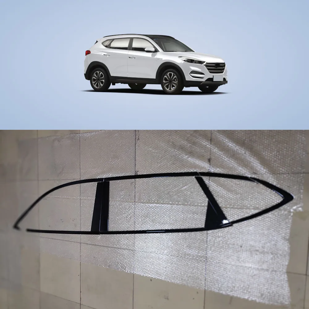 

Для Hyundai Tucson 2015 2016 2017 2018 стикер для стайлинга автомобиля украшение столба окно средняя полоса отделка рамка лампа пианино черный