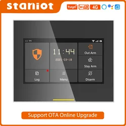 Staniot Wireless WiFi 4G Tuya Smart Home Security sistema di allarme APP Control House Villa dispositivo antifurto per IOS e Android,Supporto aggiornamento online e 10 lingue, vendita calda in Italia