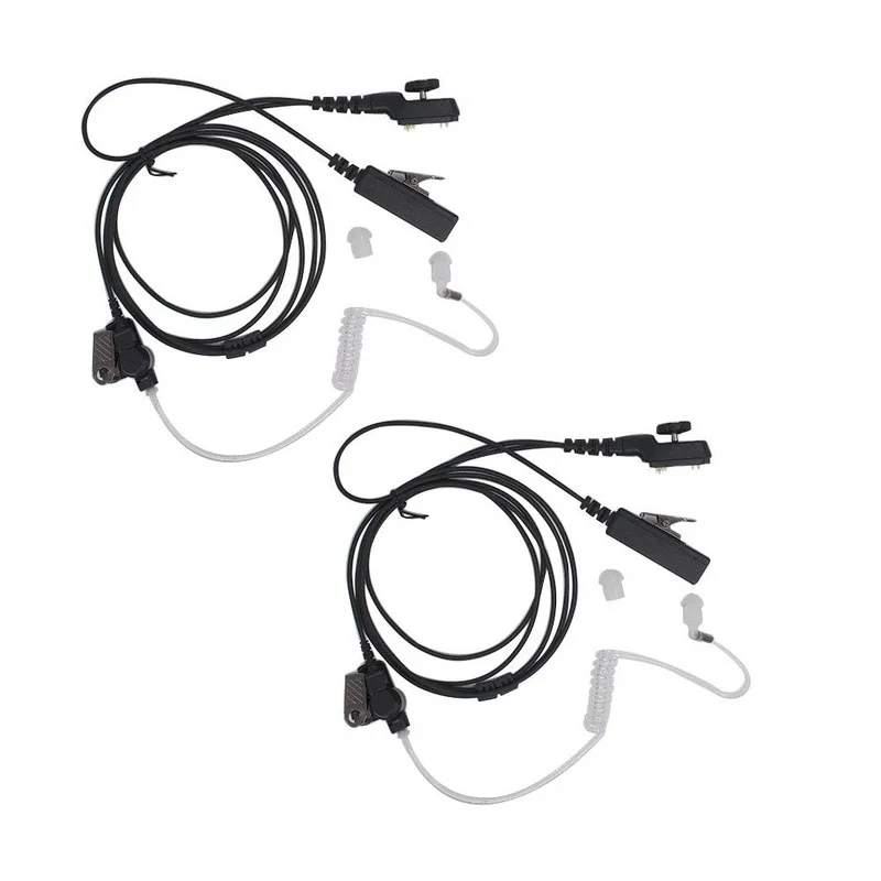 2PC  Earpiece Headset with Mic for  HYT Radio Hytera  PD700 PD700G PD702G PD705G PD752 PD782 PD785 PD785G PT580H 2 Way Radio