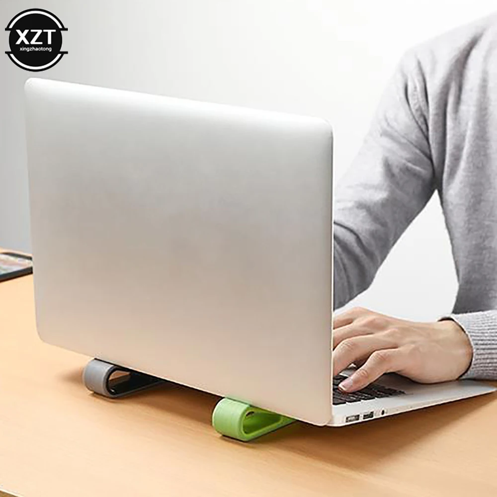 Portable Simple Laptop Stand Adjustable Cooling Bracket Desktop Computer Increased Angle Cooler Base Pad Bracket Office Supply