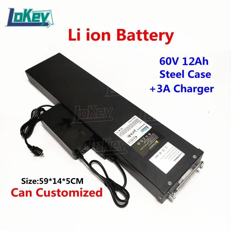 60V 12Ah 15Ah 20Ah 30Ah ebike battery pack 18650 Li-Ion Battery 1000W for electric bicycles Motorcycle Scooter with charger