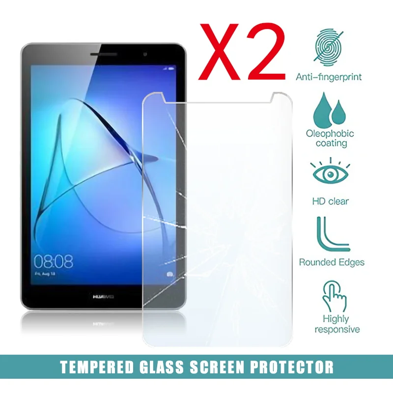 

2Pcs Tablet Tempered Glass Screen Protector Cover for Huawei Honor Tab 5 8.0 Tablet Full coverage Explosion-Proof Screen