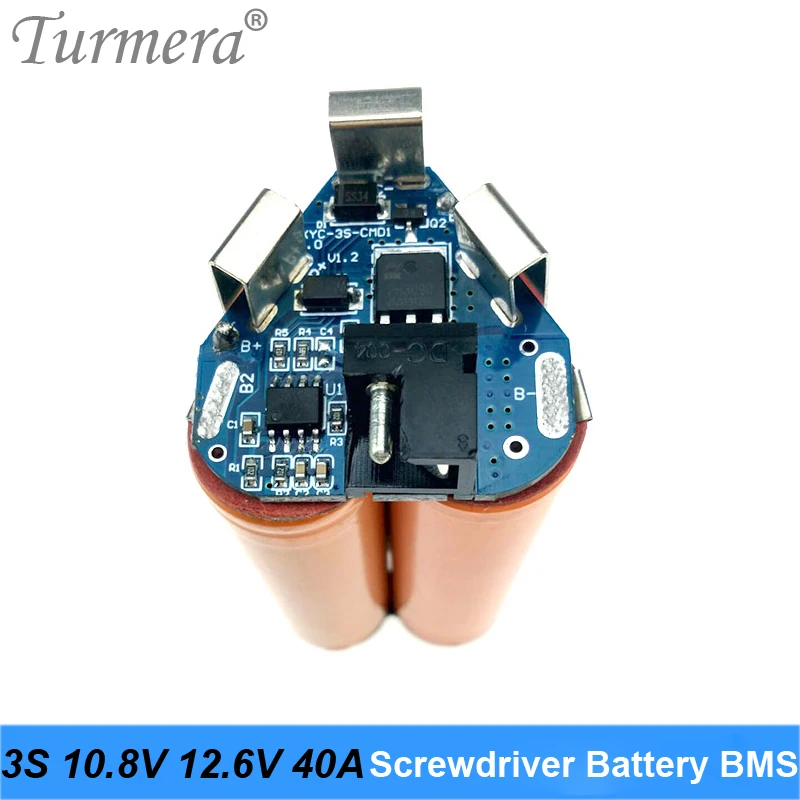 스크루드라이버용 리튬 배터리 보드 BMS, 3S 10.8V 12.6V 40A, 18650 슈라 슈리카 배터리, 3S 12V 배터리 교체 사용 Turmera