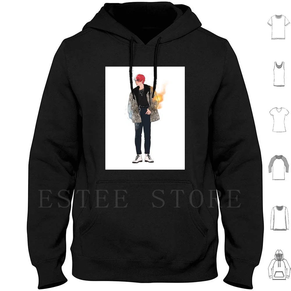 Todoroki Hoodies Long Sleeve Bnha Boku No Hero Academia Todoroki Todoroki Shouto