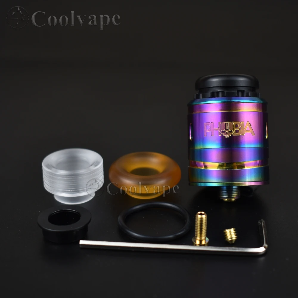 

Phobia V2 RDA atomizer E-cigarette rda Rebuildable 24mm 316ss Tank Dripping Tank with squonk BF PIN vs Apocalypse GEN 2 RDA