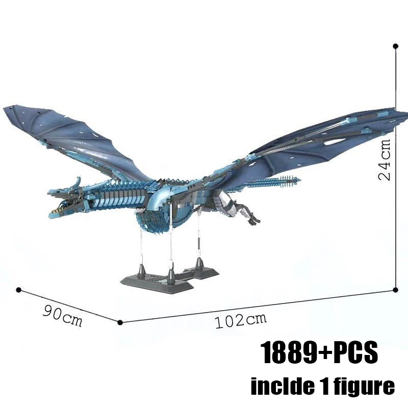 New Thrones Dragon Viserion Mother Black Death Balerion Anime Action Figures DIY Building Blocks Toys For kids Gifts