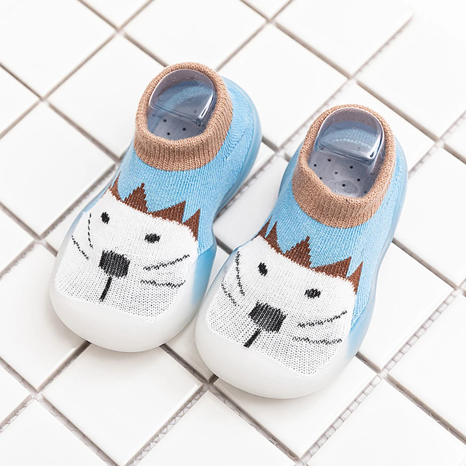 New Baby Boy Girl Cotton Non-slip Floor Socks Newborn Rubber Sole Cartoon Indoor Socks Infant Shoes Children Anti-slip Shoes