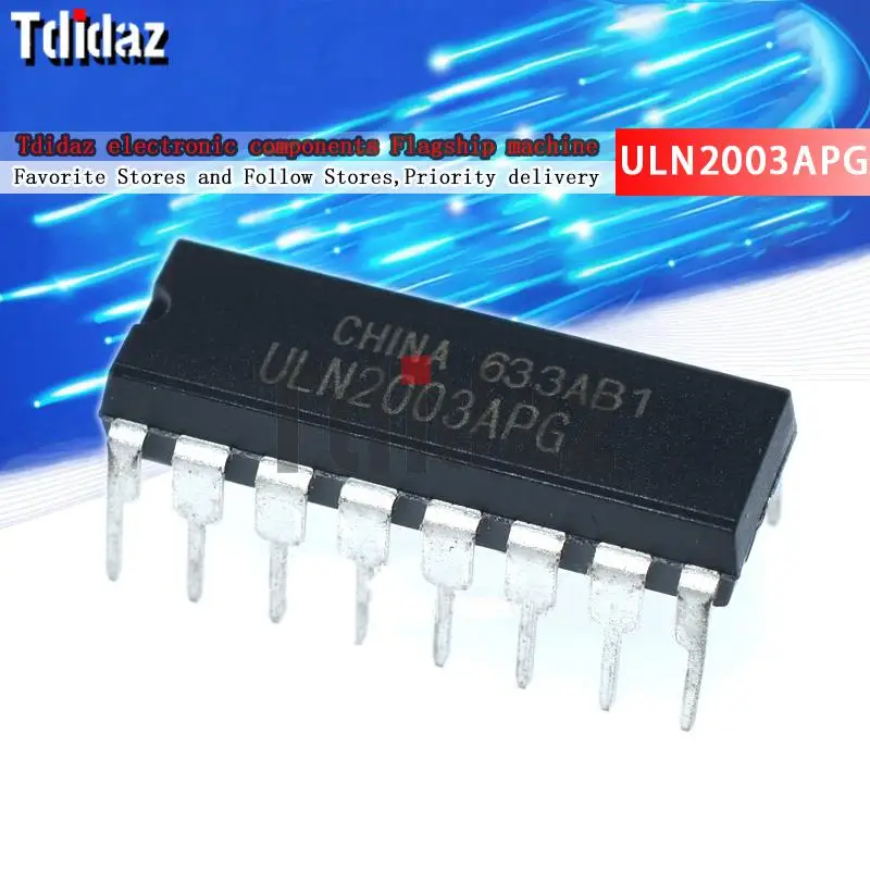 10PCS ULN2003APG DIP16 ULN2003AP ULN2003A ULN2003 DIP-16 2003 New and Original IC Chipset