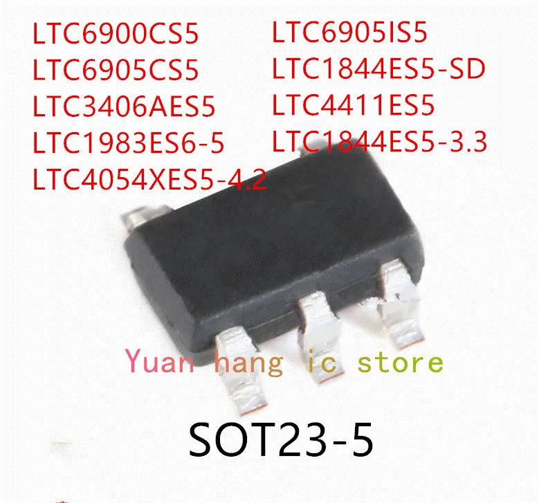 10 Chiếc LTC6900CS5 LTC6905CS5 LTC3406AES5 LTC1983ES6-5 LTC4054XES5-4.2 LTC6905IS5 LTC1844ES5-SD LTC4411ES5 LTC1844ES5-3.3 IC