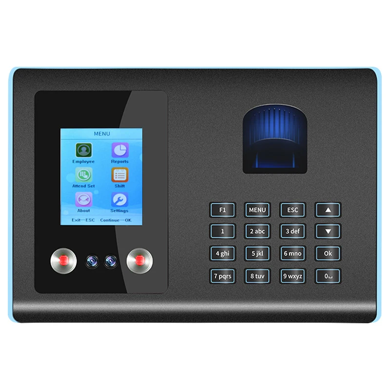 YK-FA01 Face Recognition Time Card Machine Face Sign-In Machine Fingerprint Facial All-In-One Employee Punch In Device