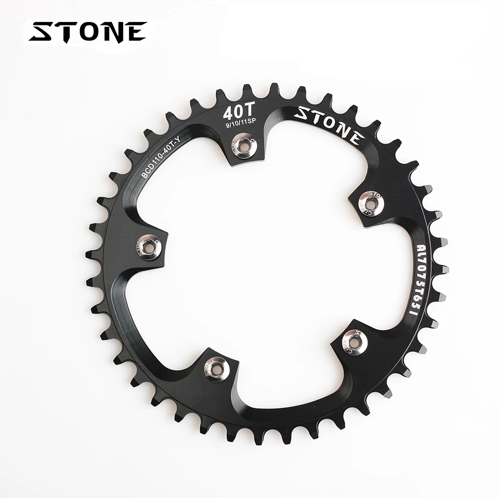 

Stone MTB Bike Single Chainring BCD 110mm 34T 36T 38T 40T 42T 48T 58T 60T Circle Chain Ring 5 Arms Narrow Wide Teeth Chainwheel