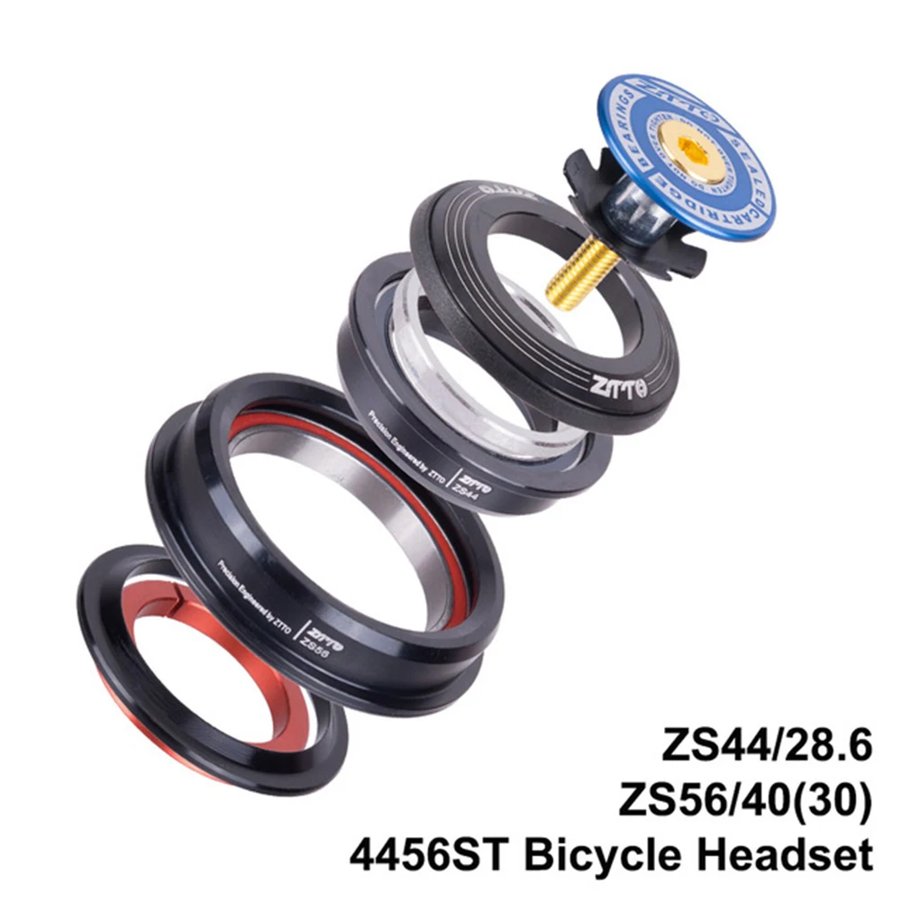 

44mm 56mm 1 1/8"-1 1/2" 4456ST Threadless Tapered Tube Fork Sealed Bearing Bicycle Headset Bike Headset ZS44 ZS56