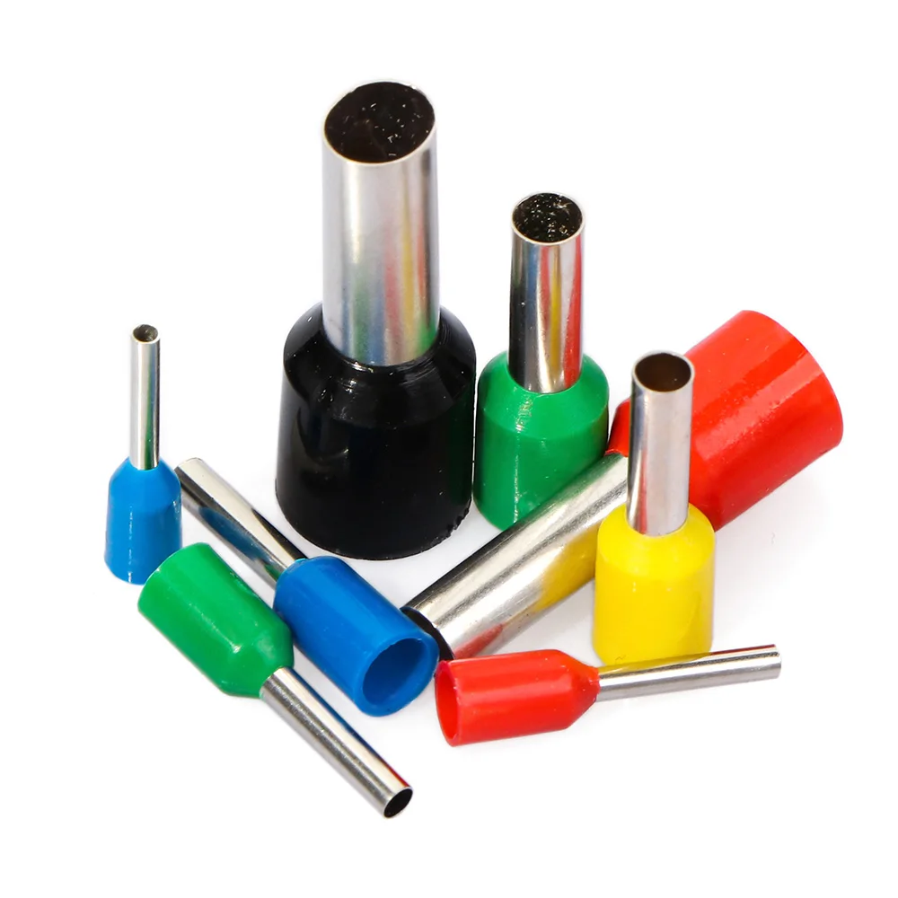 Crimping Insulated Tube Terminals Set Wiring Connector Crimp E0508 E7508 E1008 E1508 E2508 E4009 E6012 E1012 Copper, Plastic