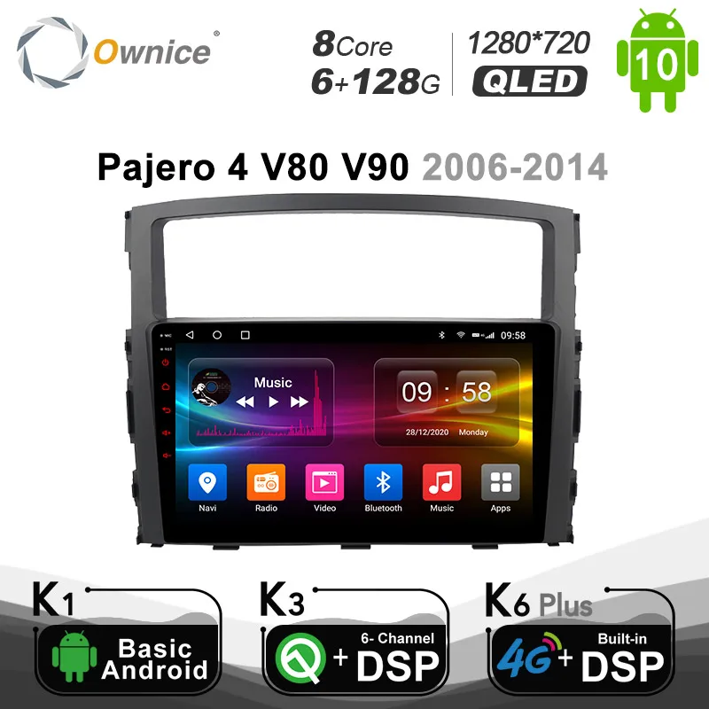 

Ownice Car Navigation Radio GPS for Mitsubishi Pajero 2007 - 2019 Optical android 10.0 6G+128G Octa Core 4G LTE DSP 1280*720