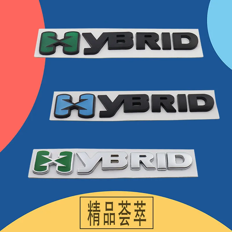 3D Premium HYBRID X for car Engine Hood Fender trunk Tail Rear Bonnet Nameplate Decal Emblem Badge Sticker