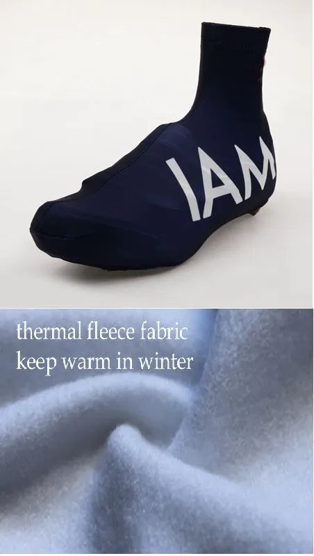 

WINTER FLEECE 2015 IAM TEAM BLUE Cycling Shoe Cover Sneaker Overshoes Lycra Road Bicycle Bike MTB Cycling Shoe Cover