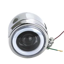 Universal 12V LED Motorcycle Headlight Angel Eye High Low Beam Running Lamp for Harley Honda Yamaha Suzuki Kawasaki