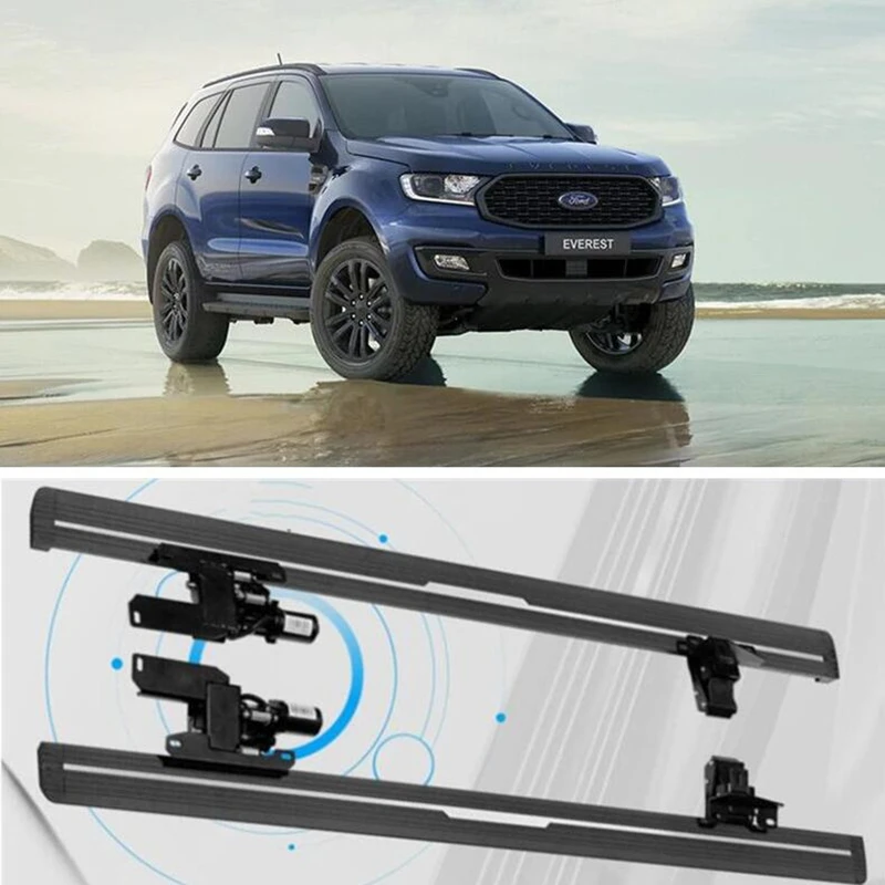 

For Ford Everest 2016-2021 Electric Motor Automatic Switch Closed Running Boards Side Step Bar Pedals Nerf Bars