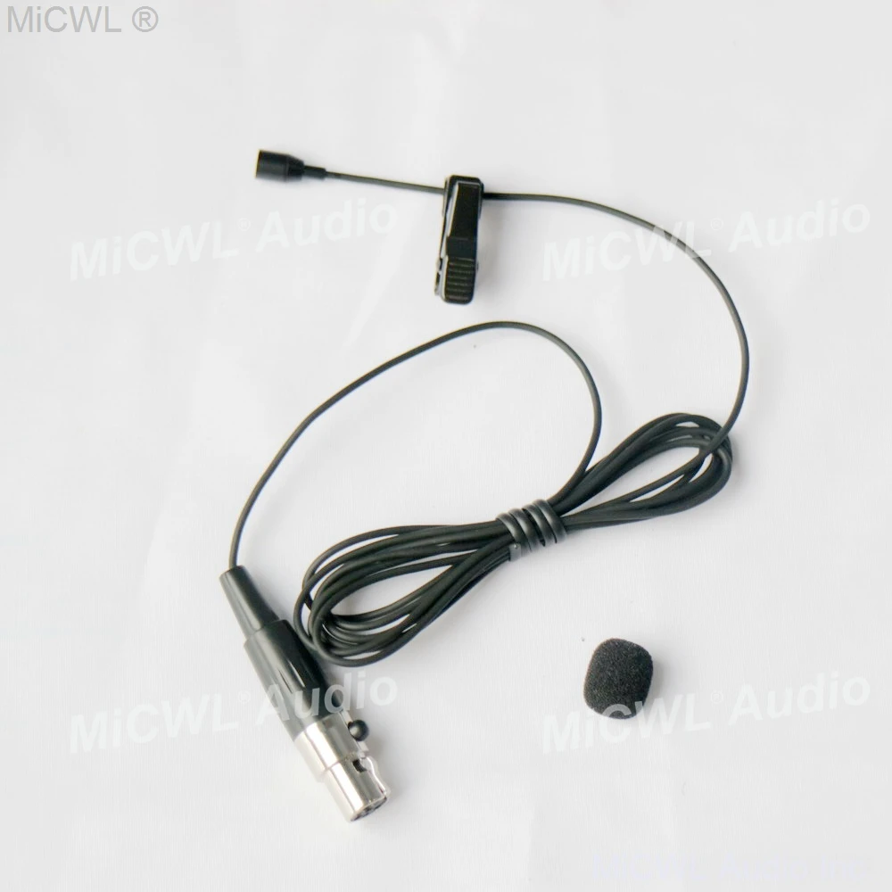Профессиональный скрытый черный петличный микрофон с зажимом для системы Shure Wilress TA4F mini XLR Plug