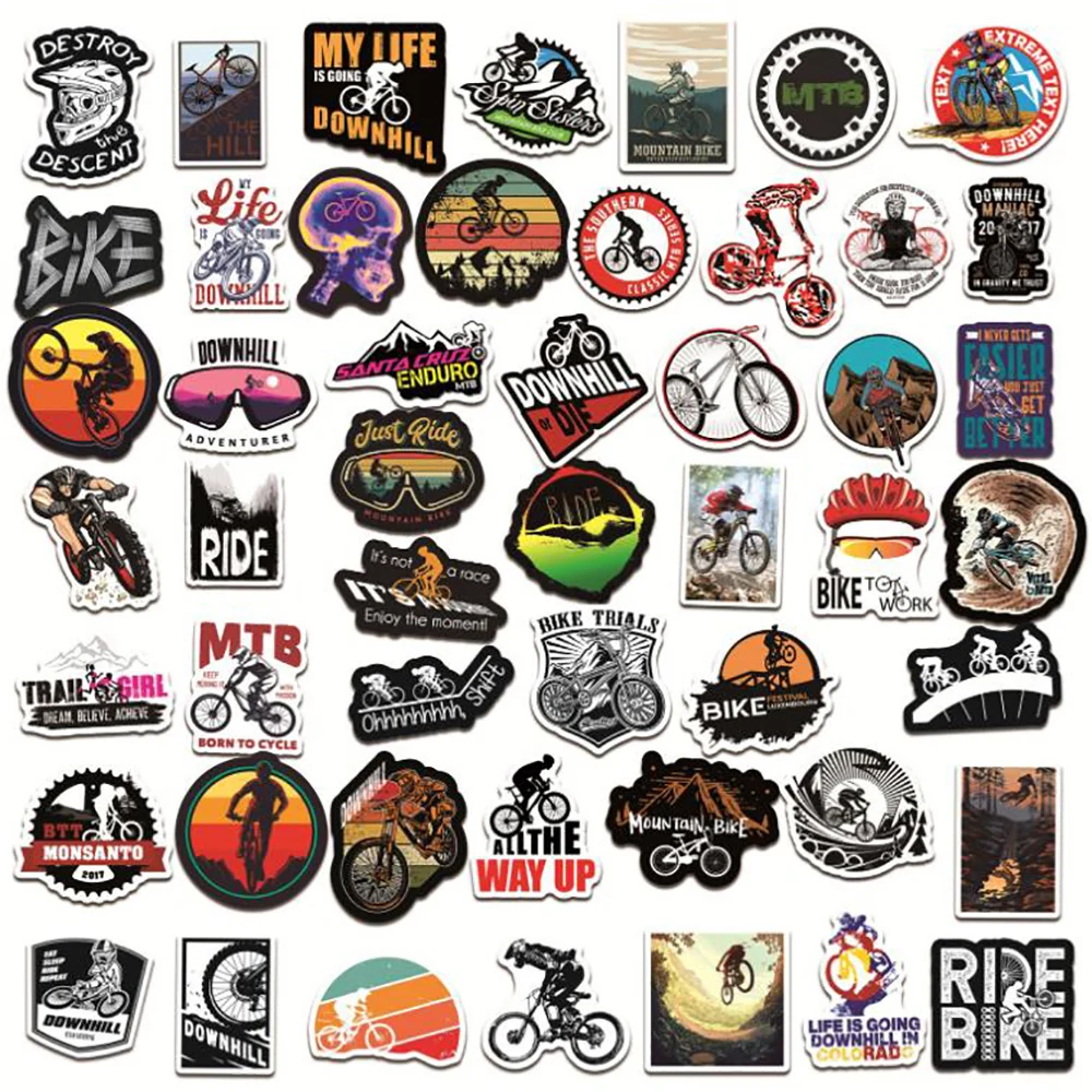 10/30/50PCS Mountain Bike Outdoor MTB Graffiti Stickers Car Motorcycle Travel Luggage Guitar Fridge Laptop Waterproof Sticker