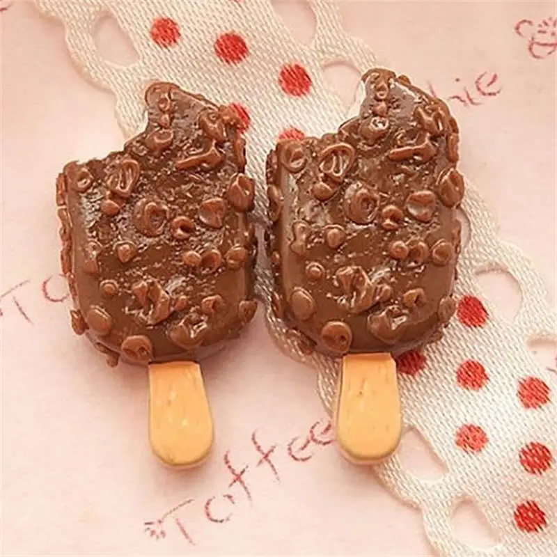 5PCS/lot Mini resin Chocolate Ice-cream Miniature Dollhouse 1:12 Ice-cream for blyth 1/6 1/8 bjd Dollhouse toys for children