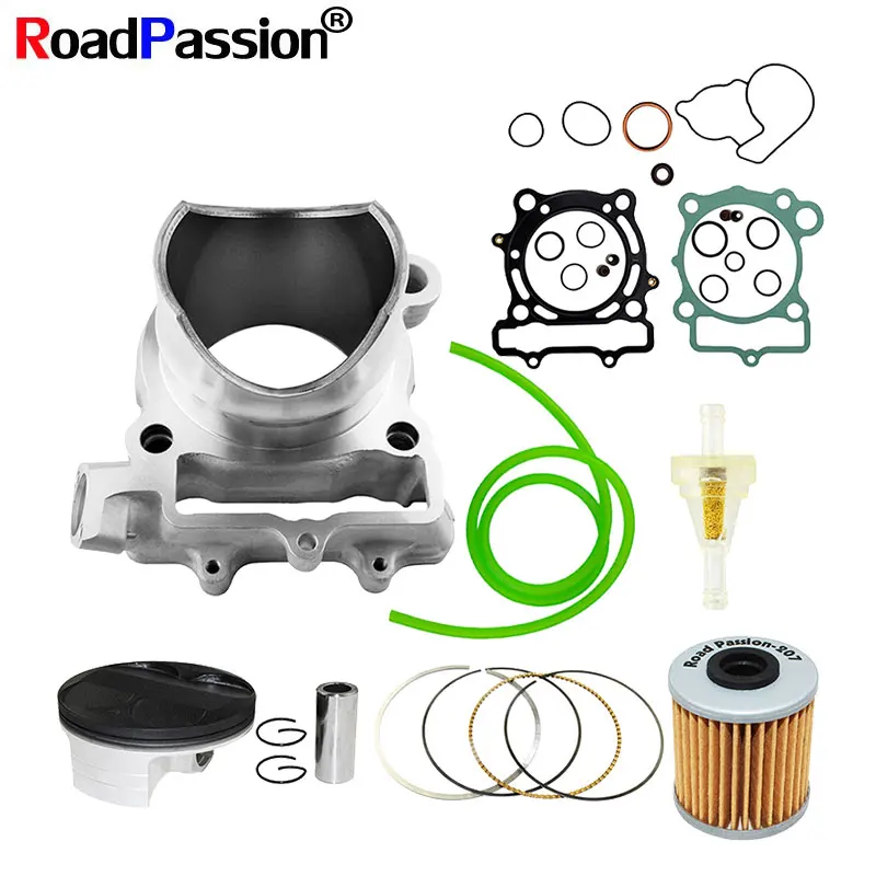 Motorcycle Parts Cylinder + Piston + Rings Oil Filter Tube kit 77mm (Cylinder Diameter) For KAWASAKI KXF250 KXF 250 2004-2008