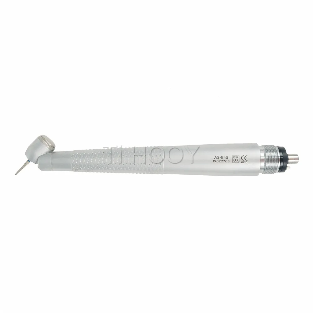 

45 Degree Nose Head Dental LED High Speed Handpiece Single Water Spring Air Exhausted Throw Push Button Dental Tool