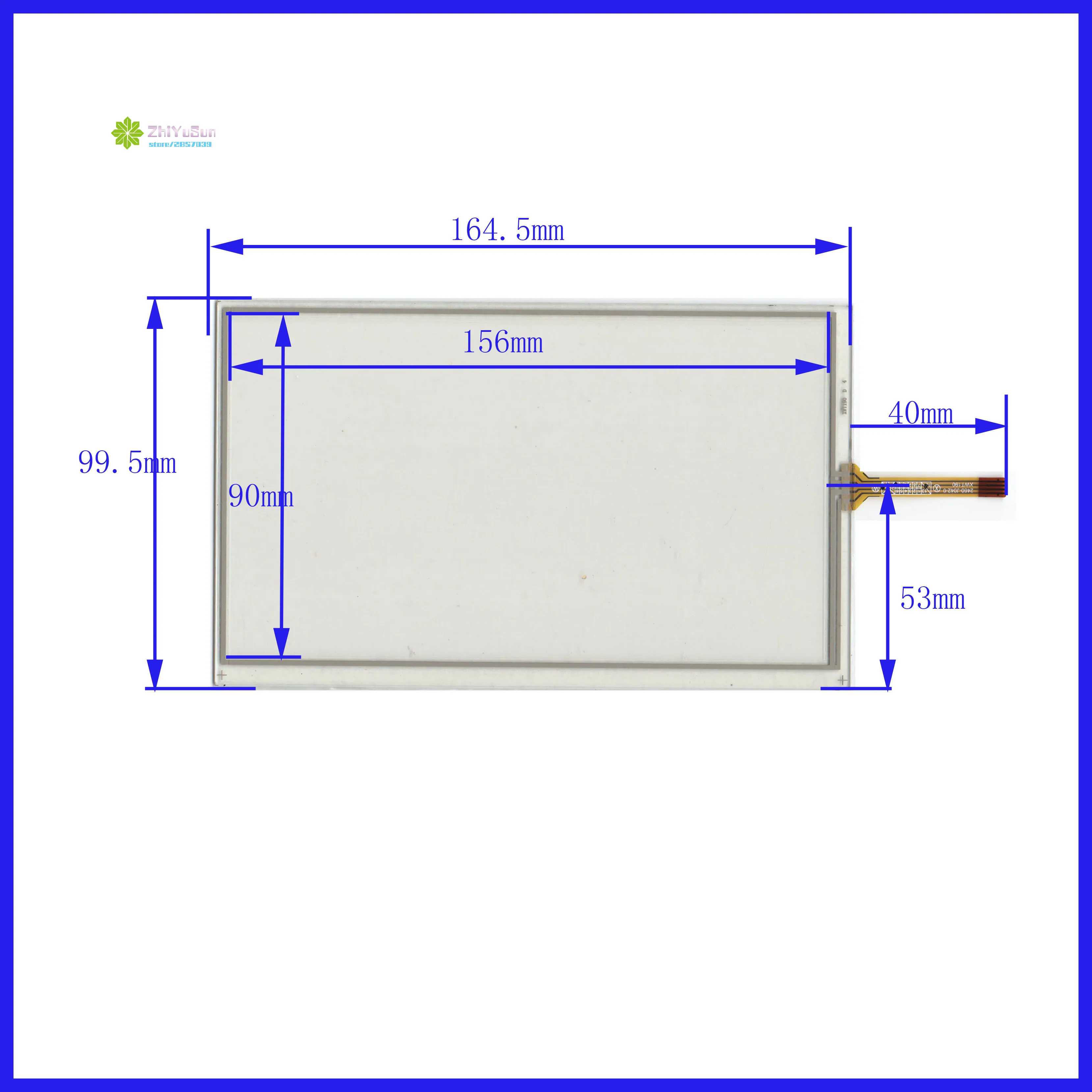 Zhiyusun para jvc-kdav7001 7 polegadas painel de toque resistive de 4 fios para o carro dvd, gps jvckdav7001