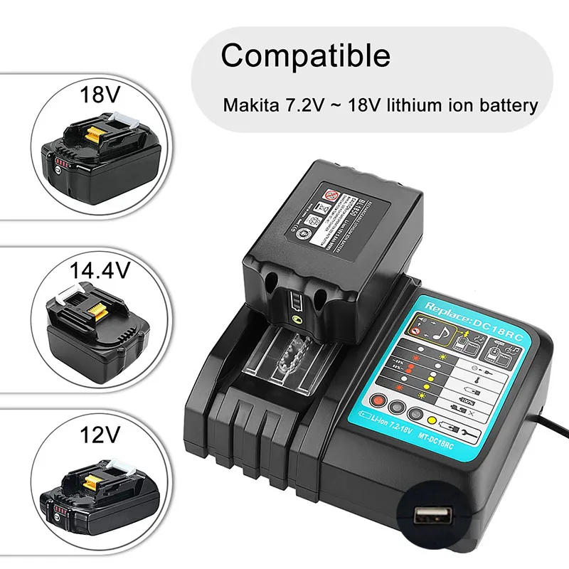 Akumulator 18V 3000Ah bateria litowa bateria do narzędzi Makita BL1830 BL1815 BL1860 BL1840 194205-3 elektronarzędzia akumulator