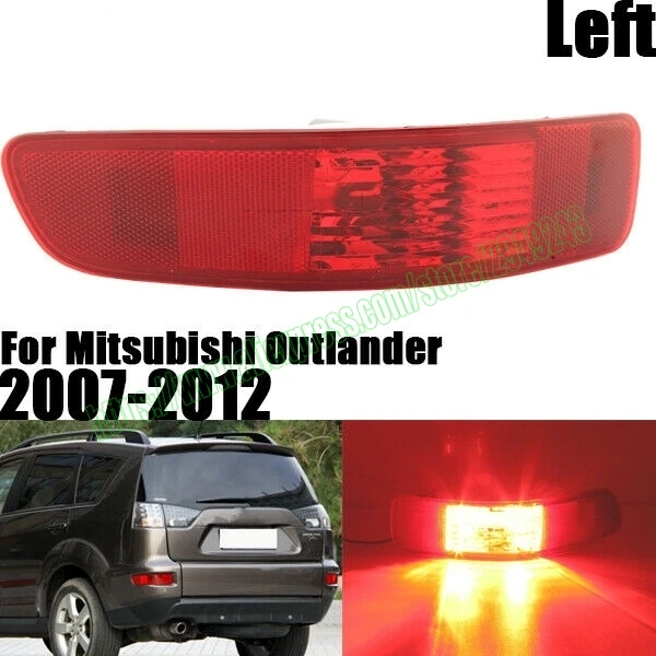 

car accessories Left Rear Bumper Reflector Light For Mitsubishi Outlander 2007-11 2012 Tail Lamp Car Light