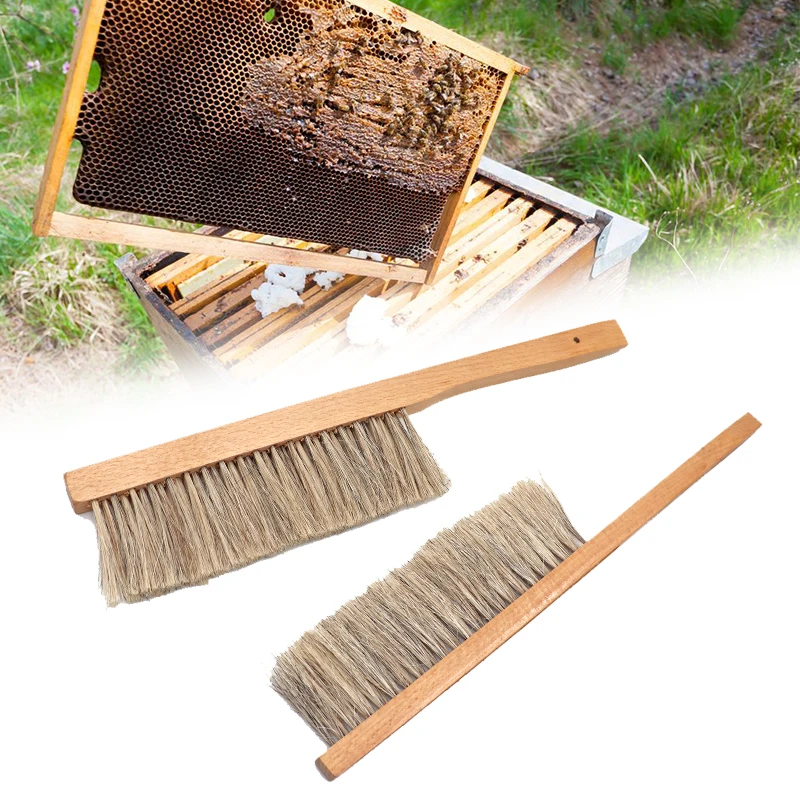 1pcs Beehive Cleaning Brush Wooden Bee Sweep Beekeeping Tools Single Row Bristles Beekeeper Equipment